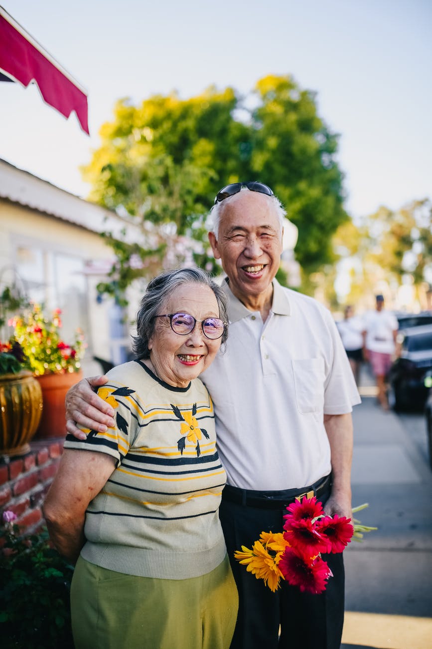 portrait of a happy elderly couple